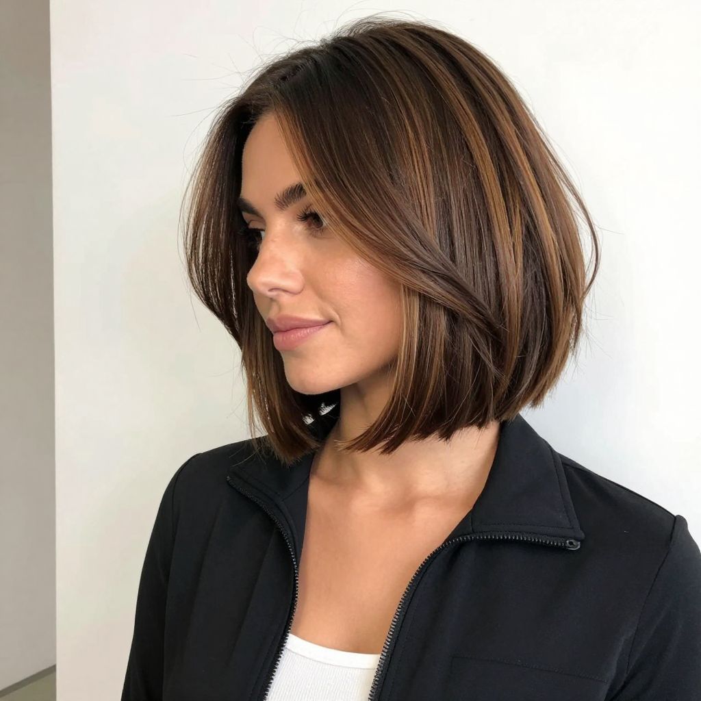 Layered Bob with Side Part