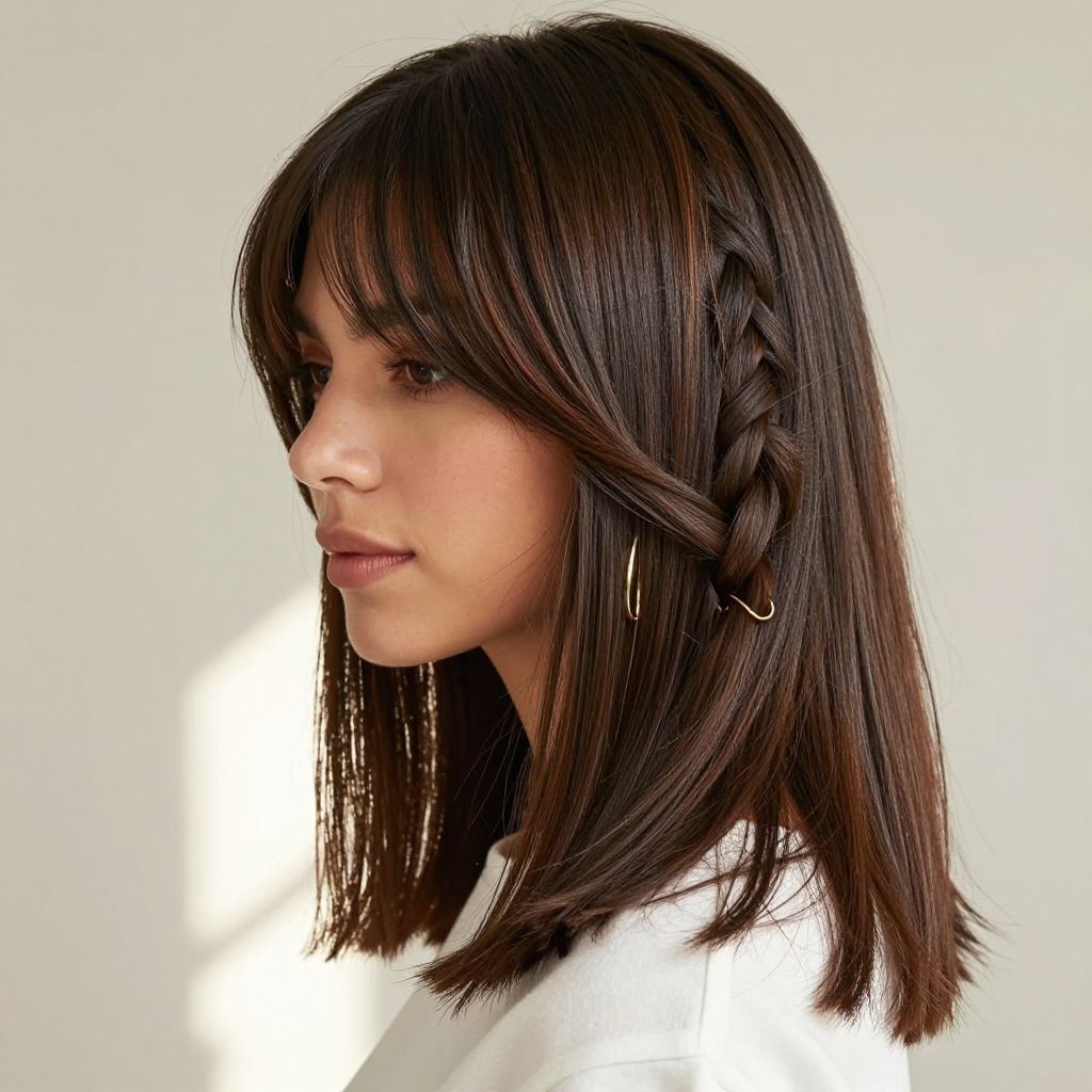 Twisted Bangs with Straight Back