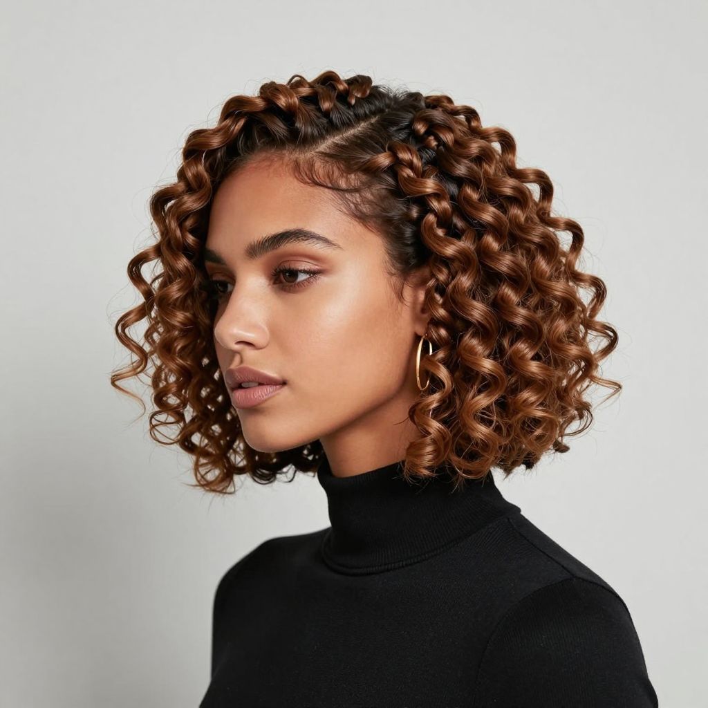Chunky Twist Bob with Natural Roots
