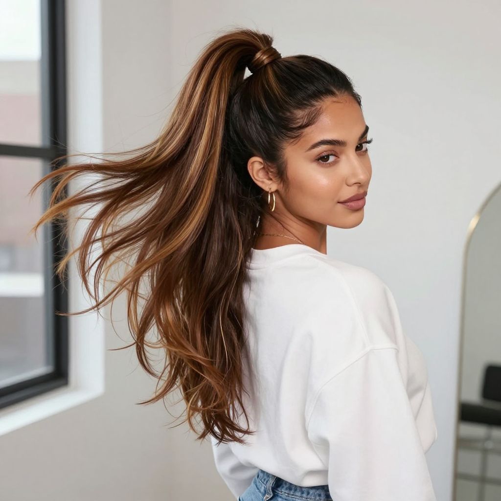 Playful High Ponytail with Volume