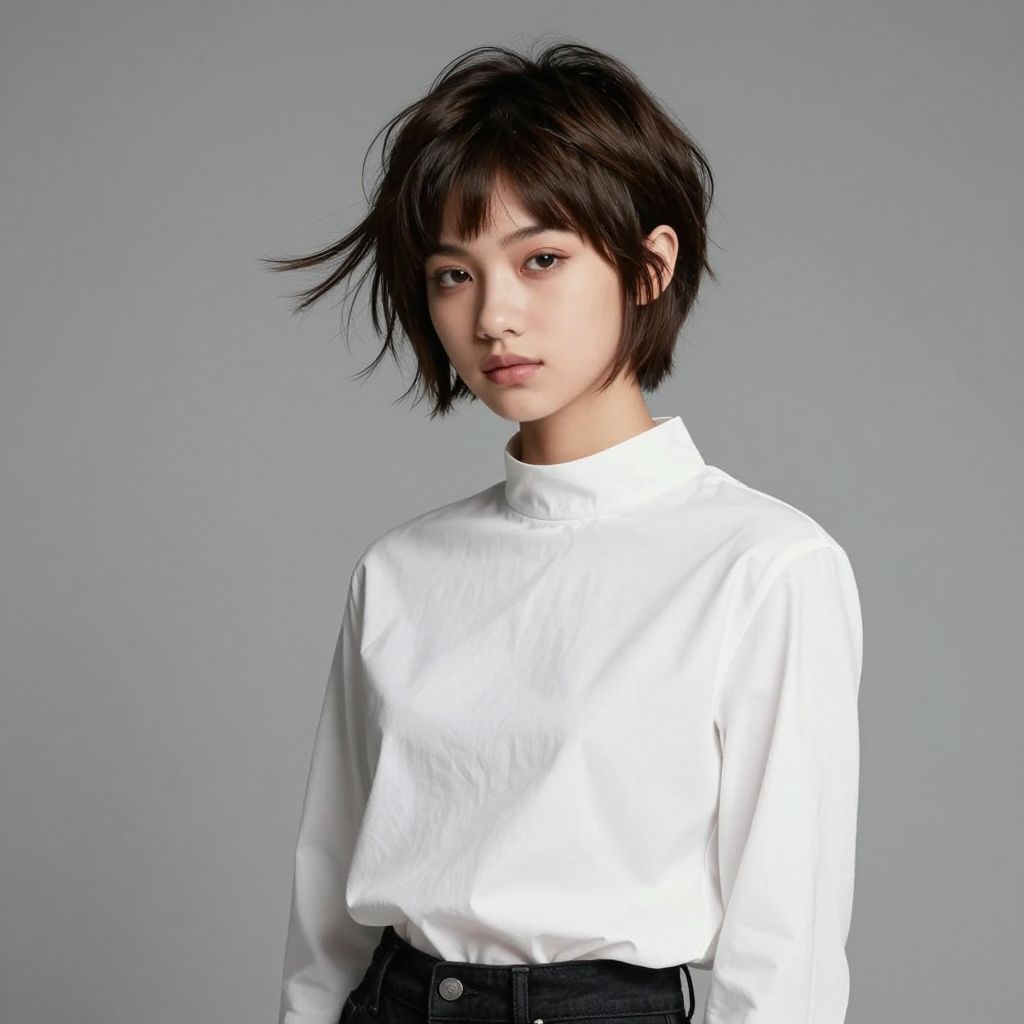 Pixie Cut with Side Sweep