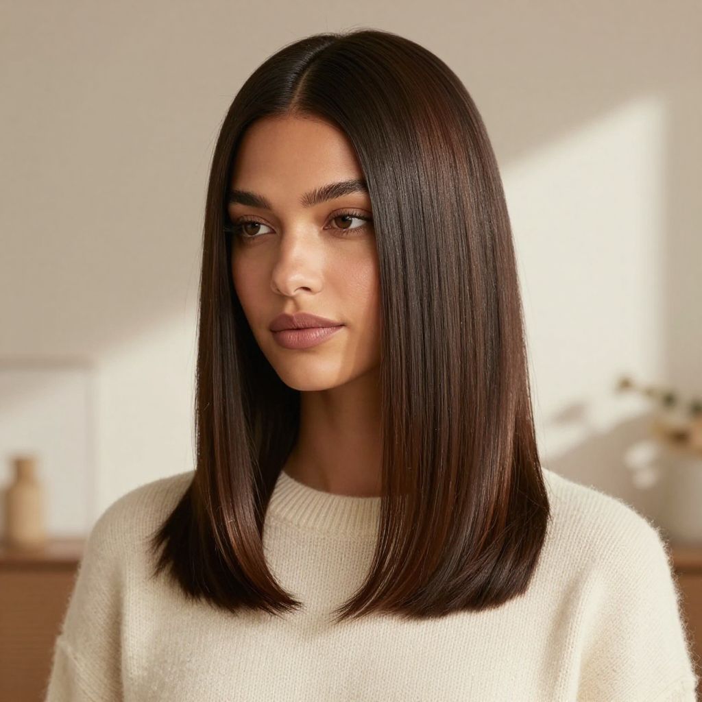 Classic Straight with Middle Part