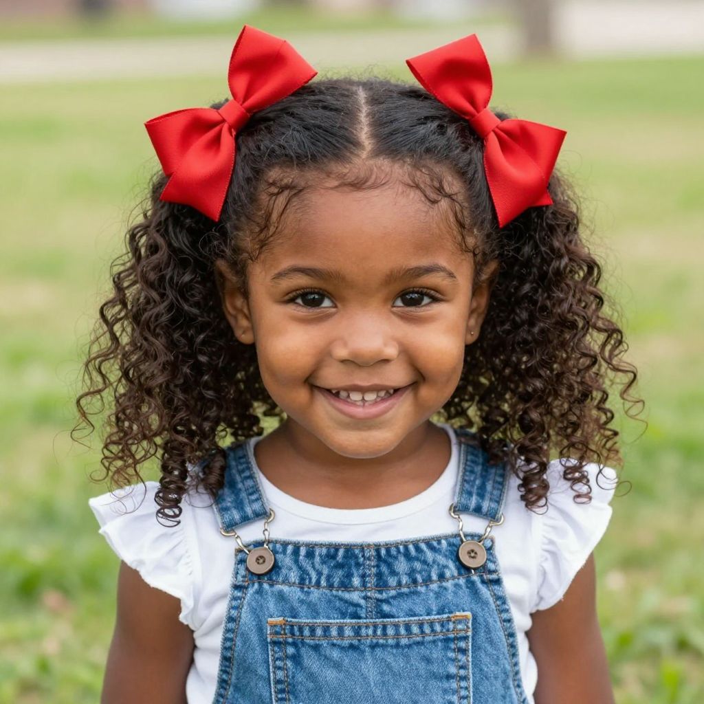 Side Pigtails with Bow