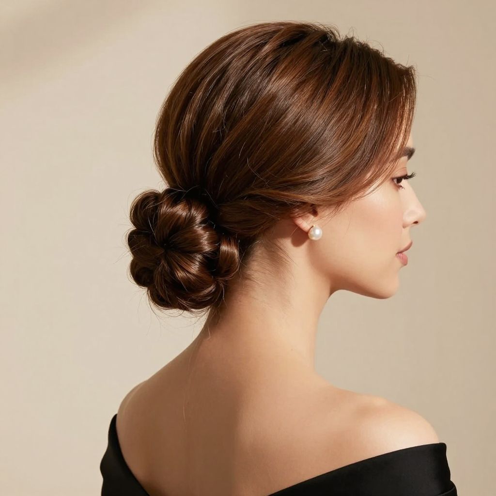Elegant Low Twisted Chignon