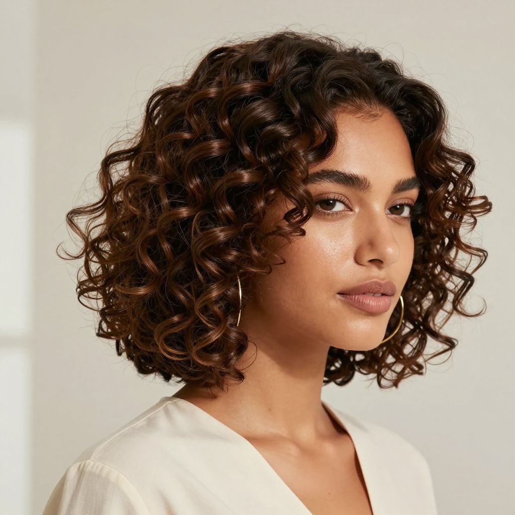Soft Curly Bob Twist Out