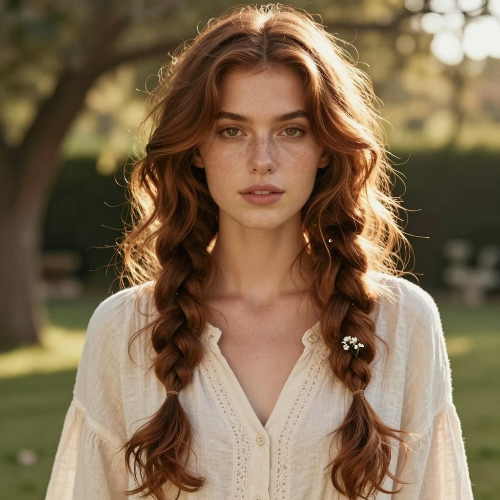 Boho Two Braids with Loose Tendrils
