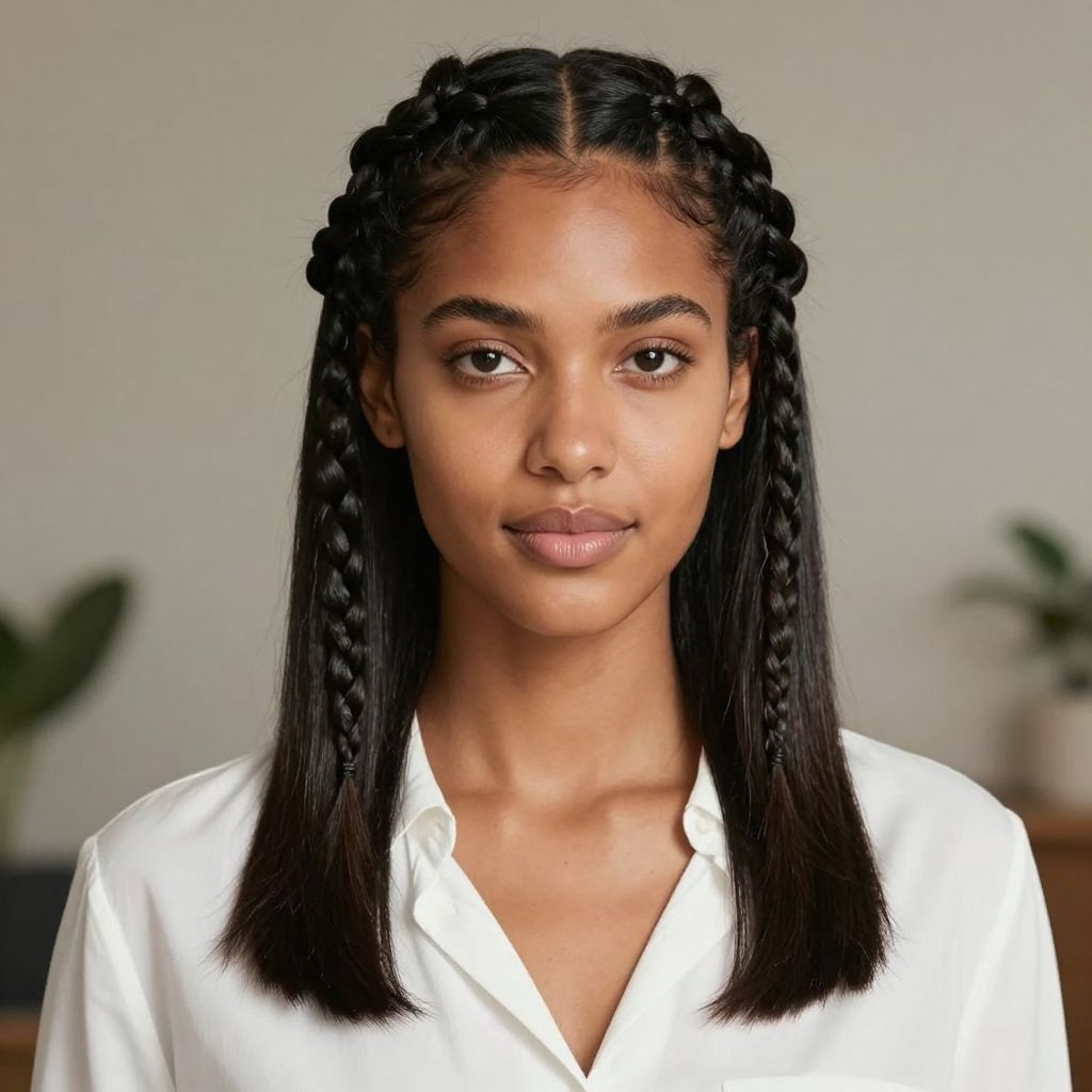 Classic Tight French Braids