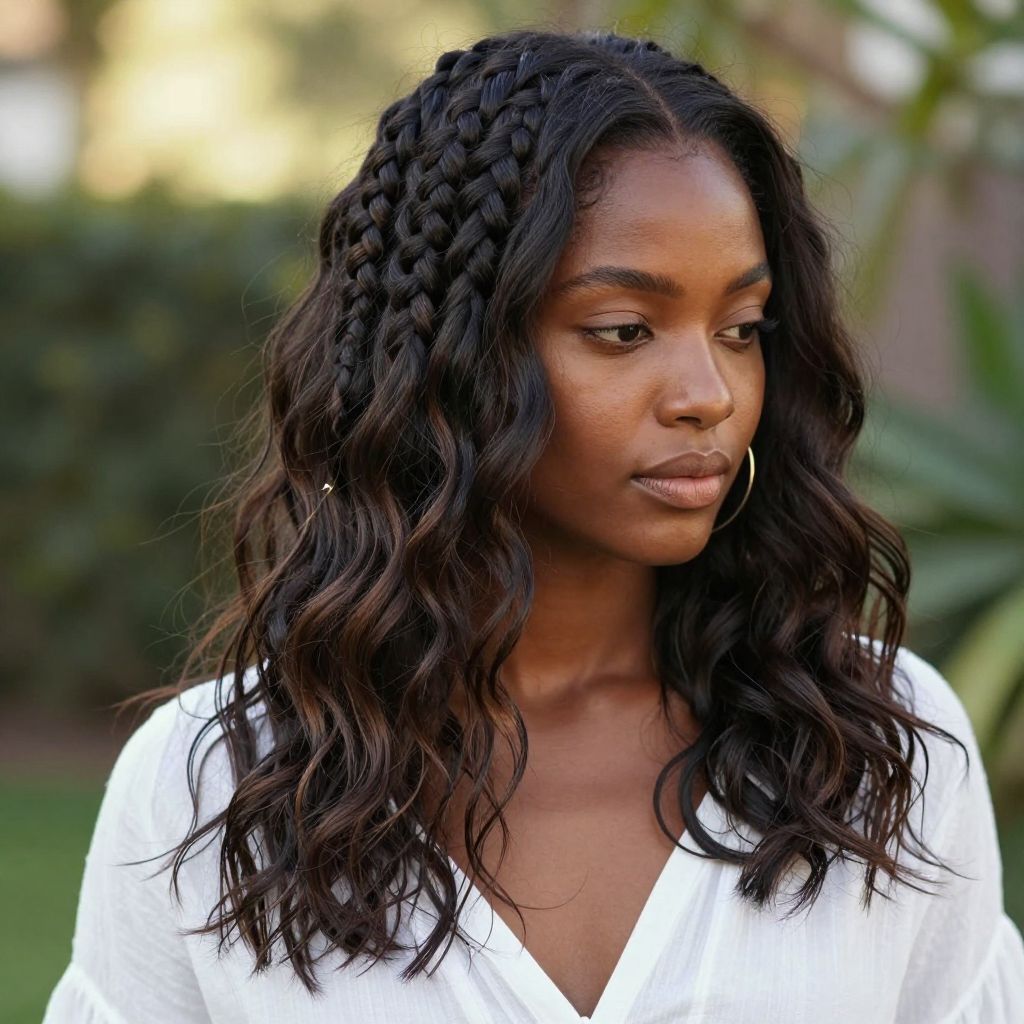 Soft Touch French Braids with Loose Strands