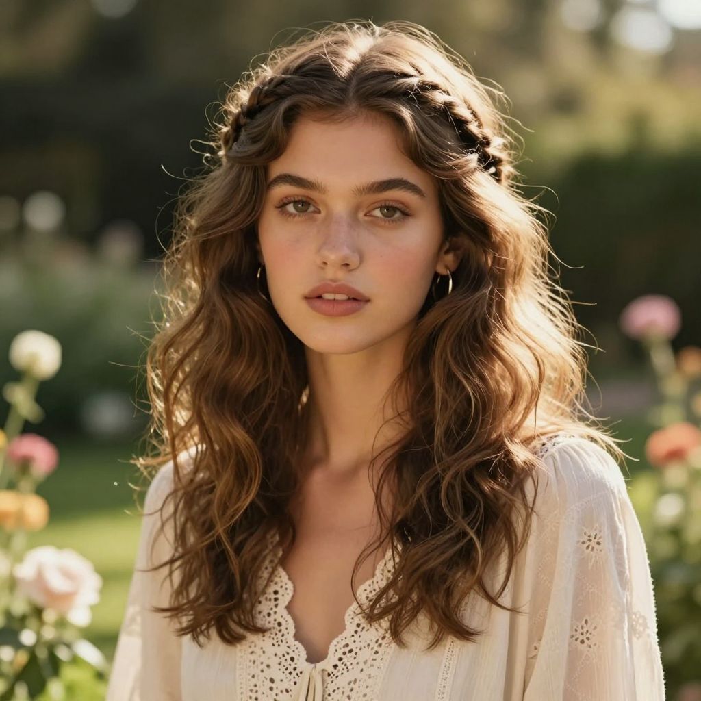 Braided Crown with Soft Waves