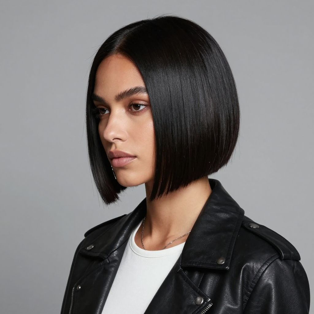 Angular Bob with Hidden Undercut