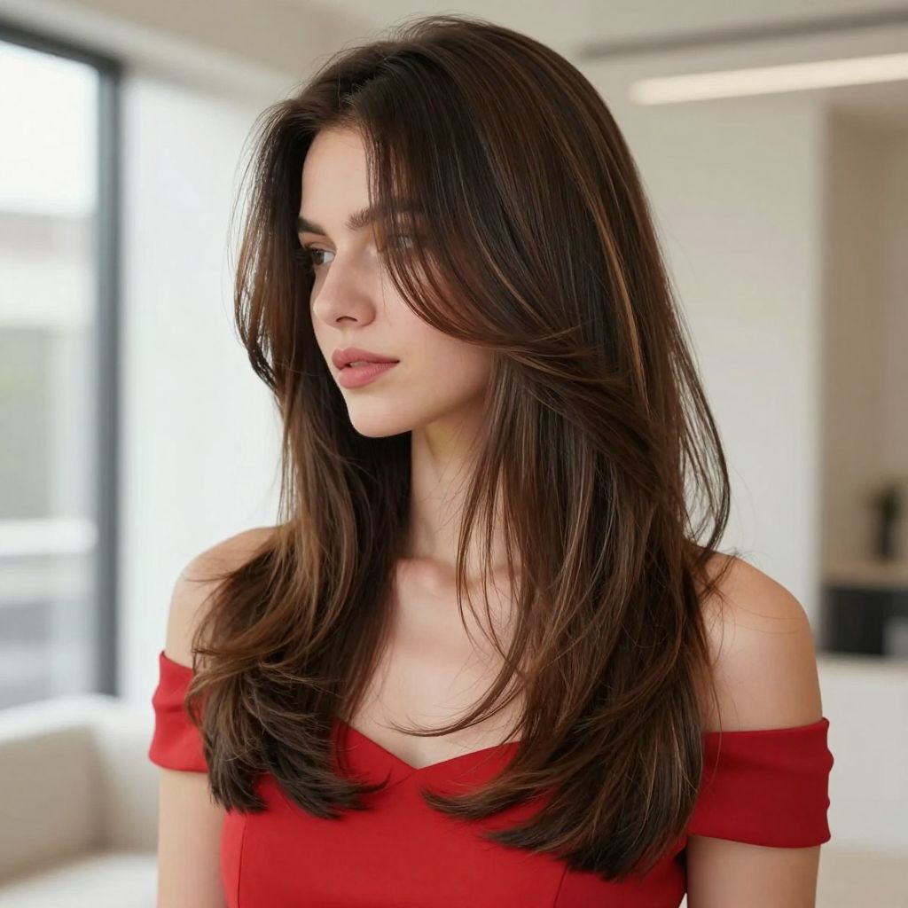 Side Swept Long Layers