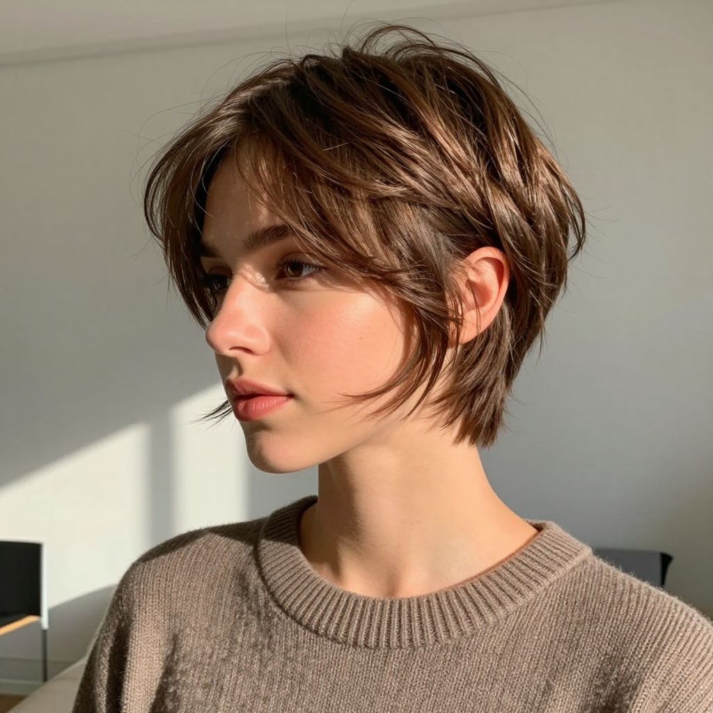 Pixie Cut with Soft Fringe