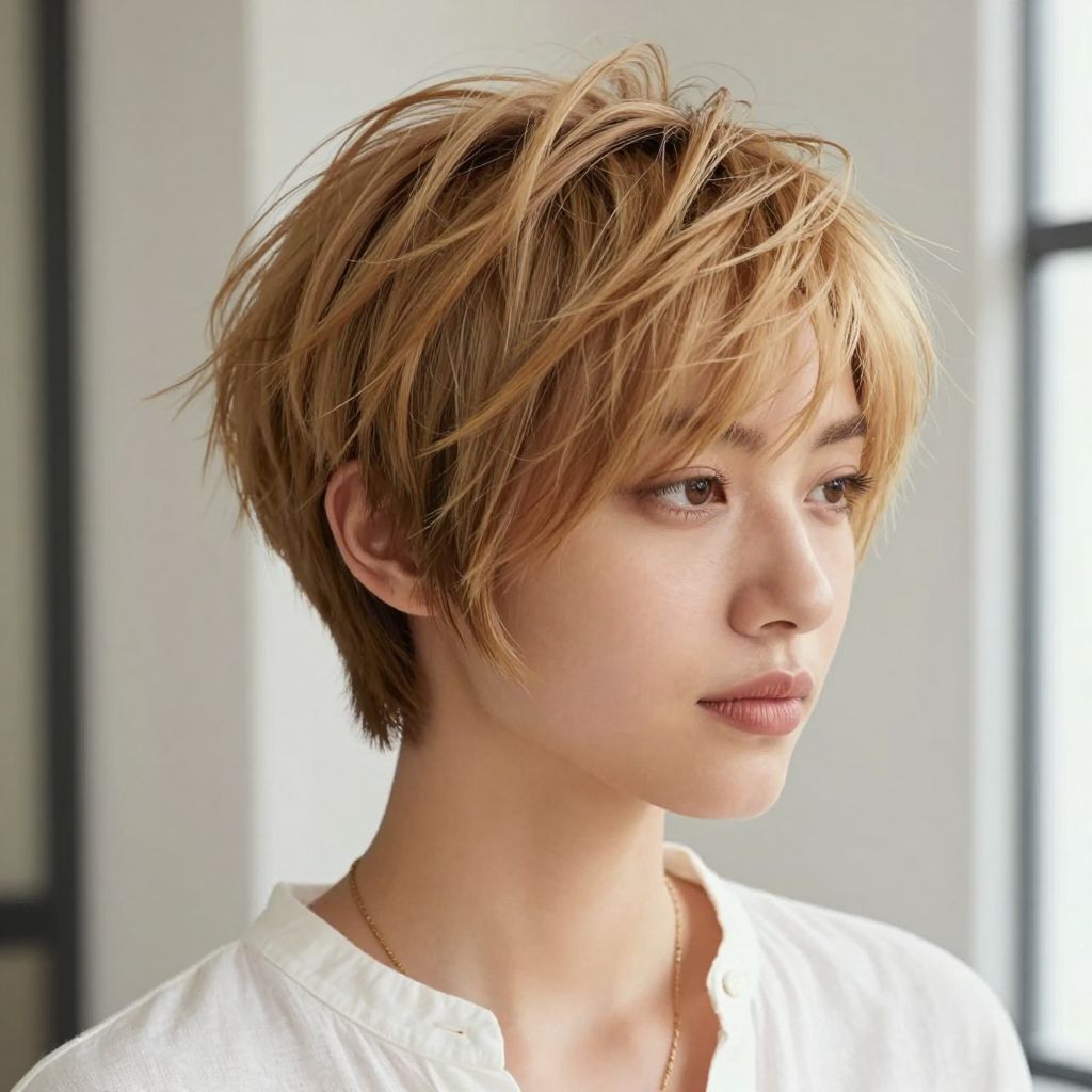 Tousled Pixie with Side Texture