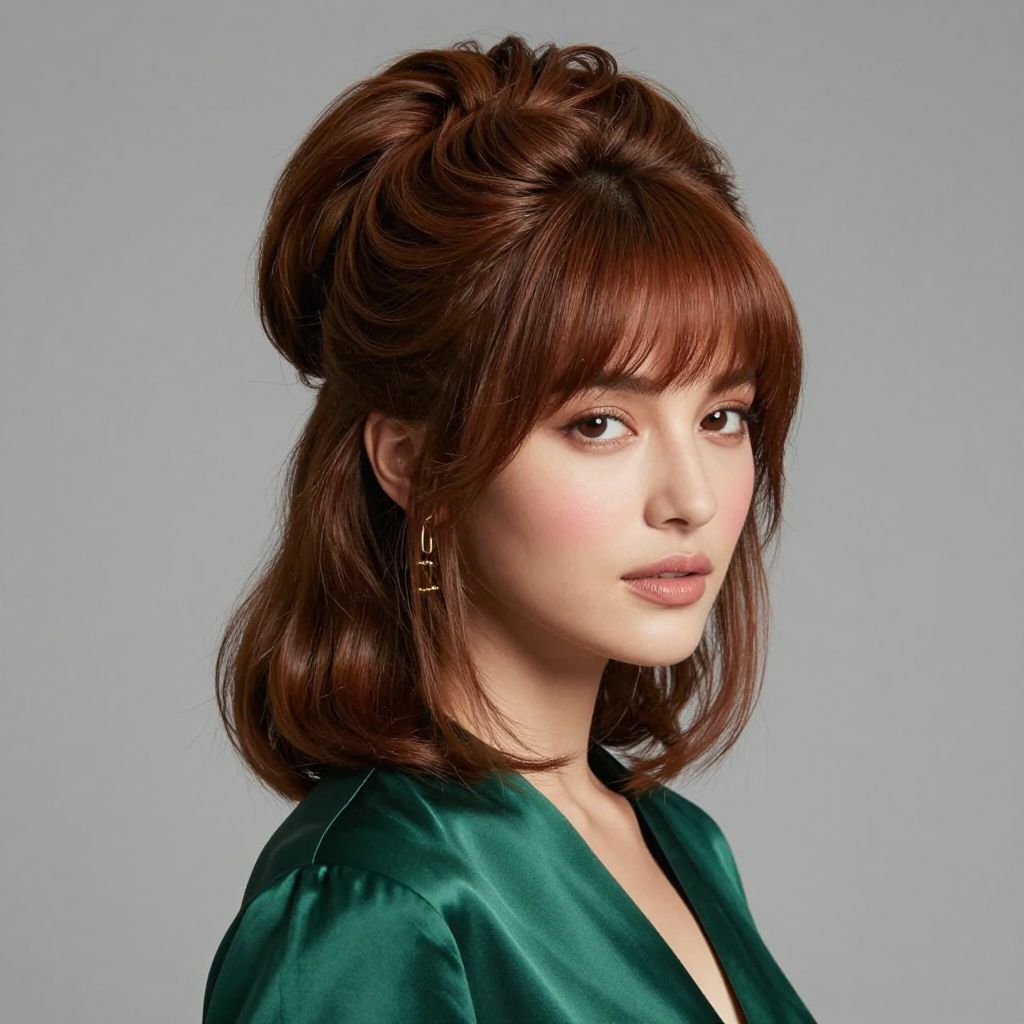 The Bouffant Half Updo