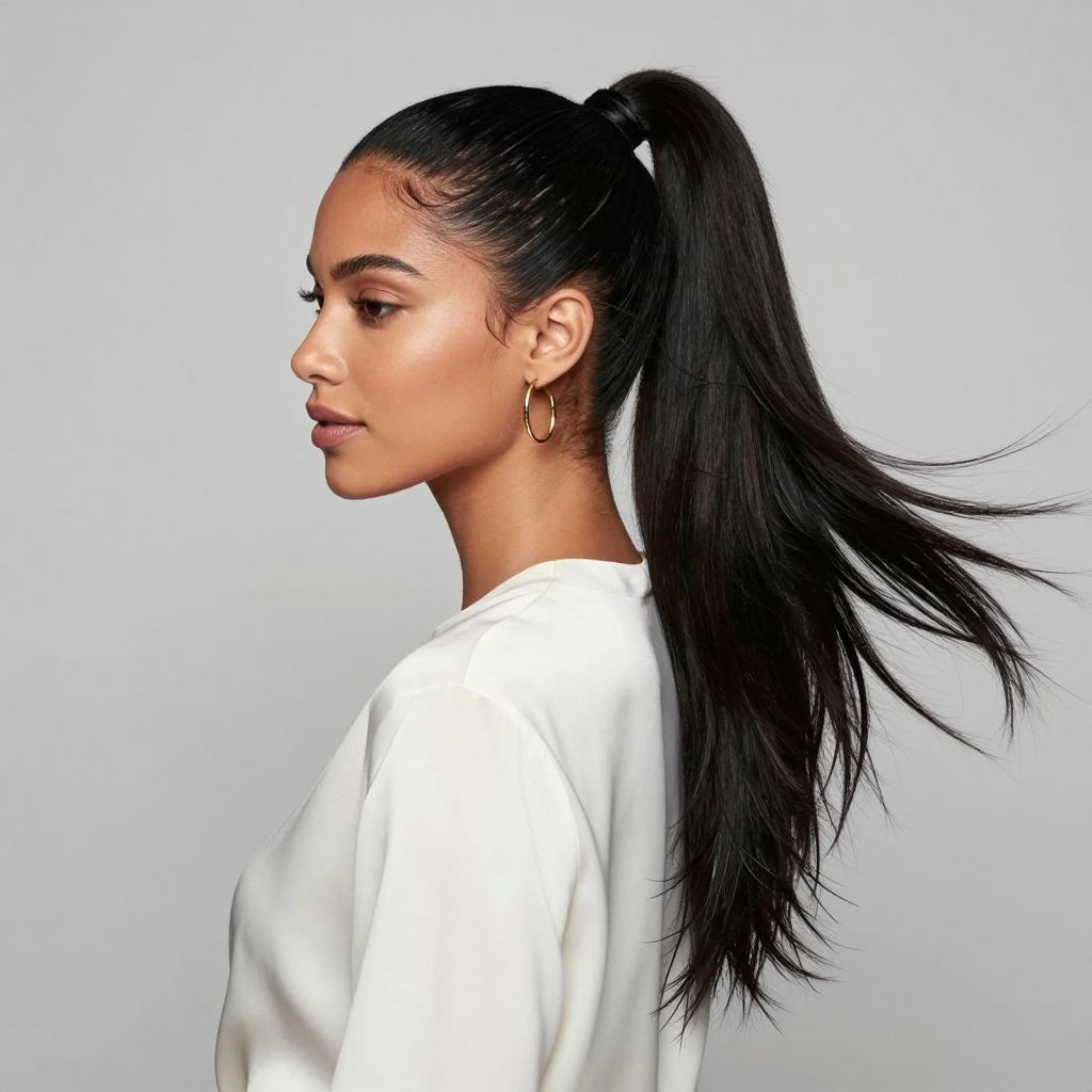 Ponytail with Feathered Layers