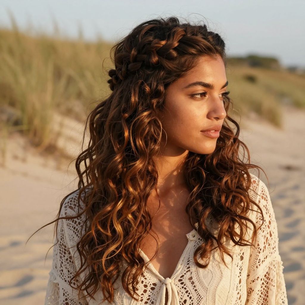The Braided Crown with Random Ends