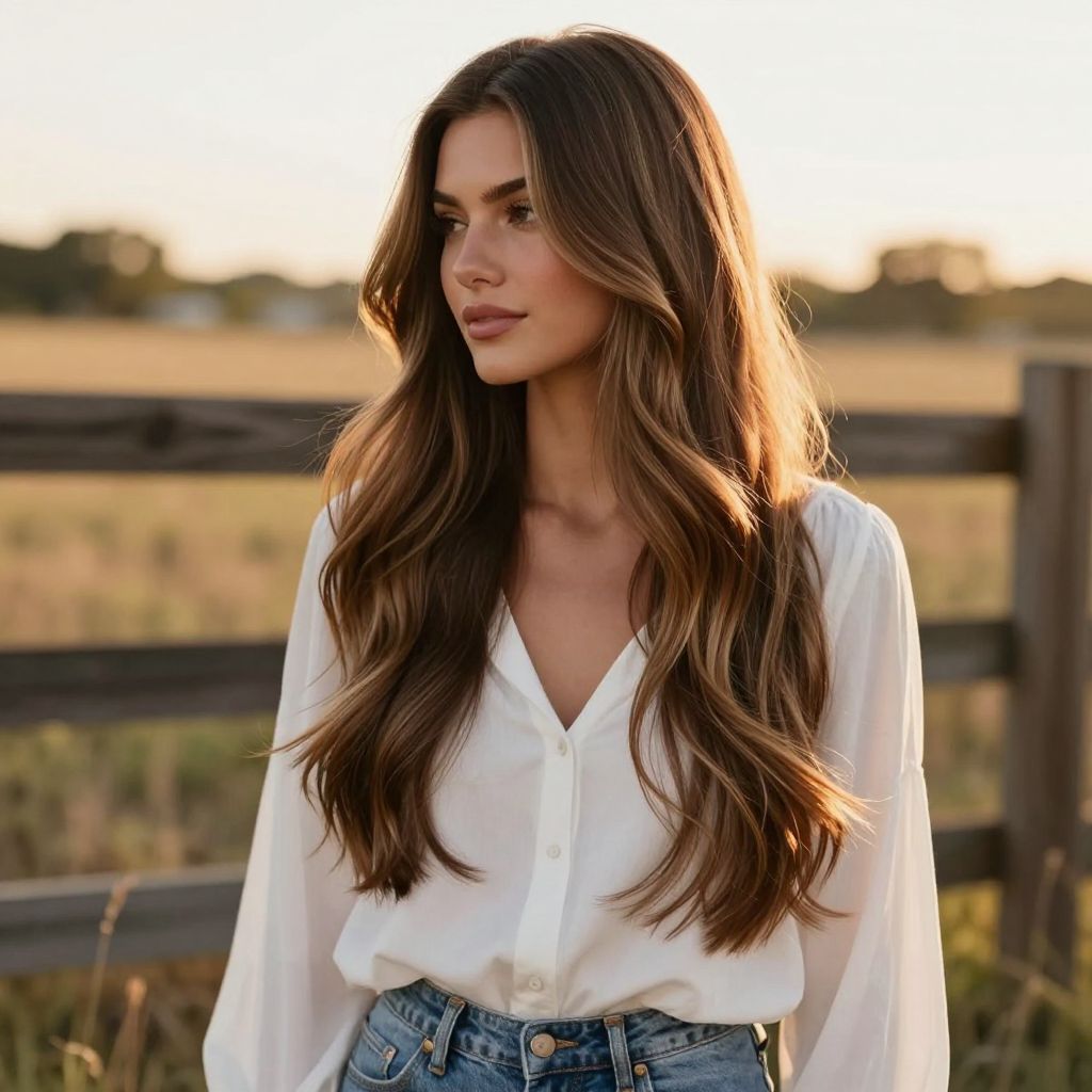 Long Hair with Rustic Feathered Ends