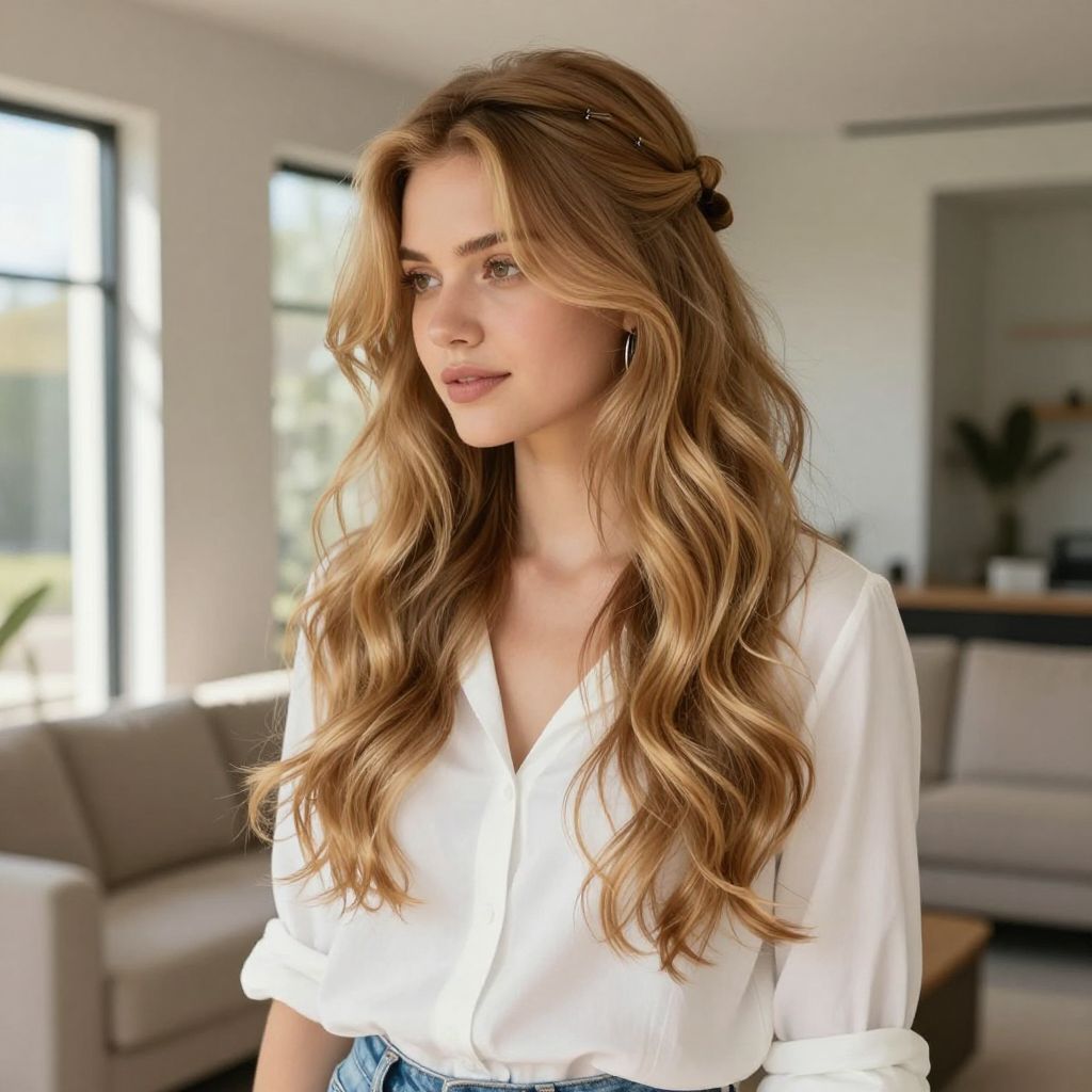 Half Up Half Down Twist with Volume
