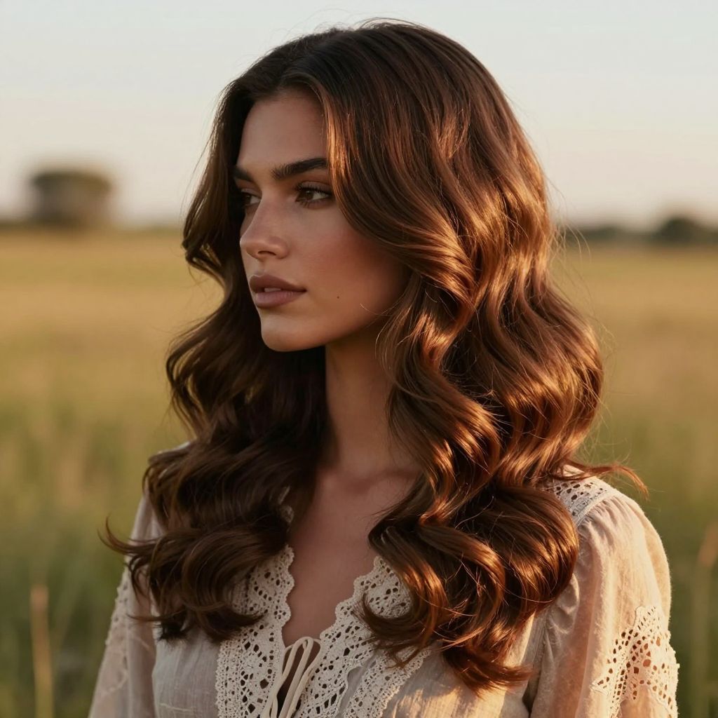 Western-Inspired Side Swept Waves