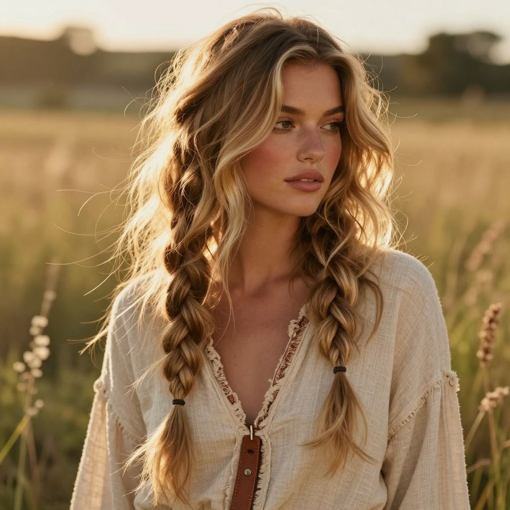 Loose Messy Braid with Flyaways