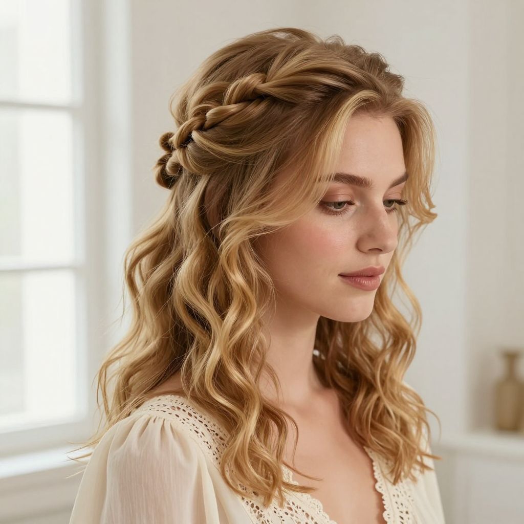 Half-Up Twisted Crown