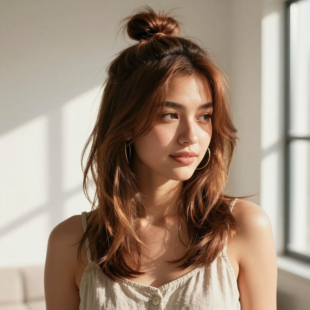 The Playful Messy Top Knot