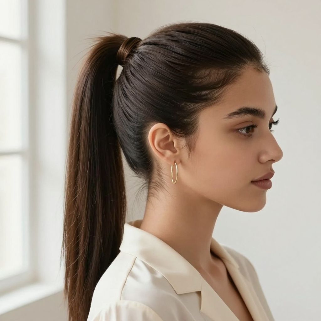 The Classic High Ponytail with a Twist