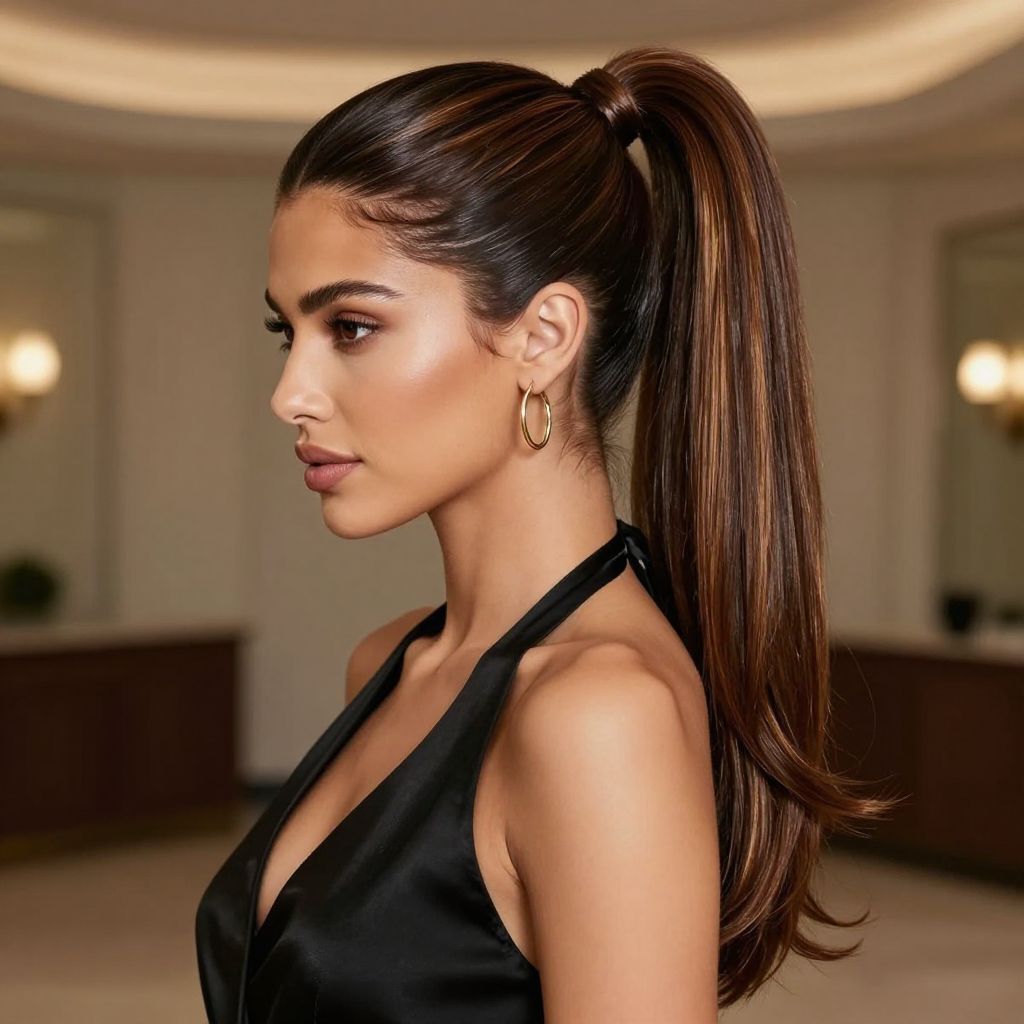 Glamorous High Ponytail with Volume