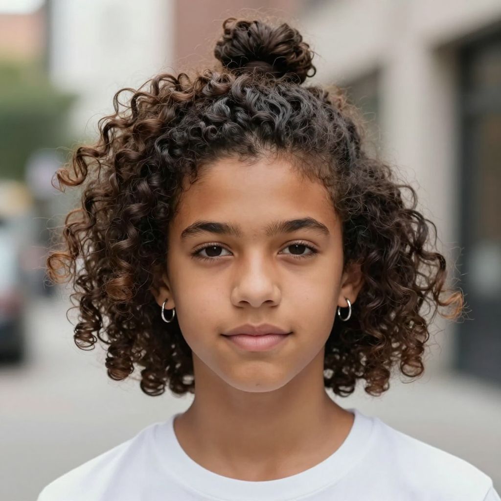 The Curly Top Knot