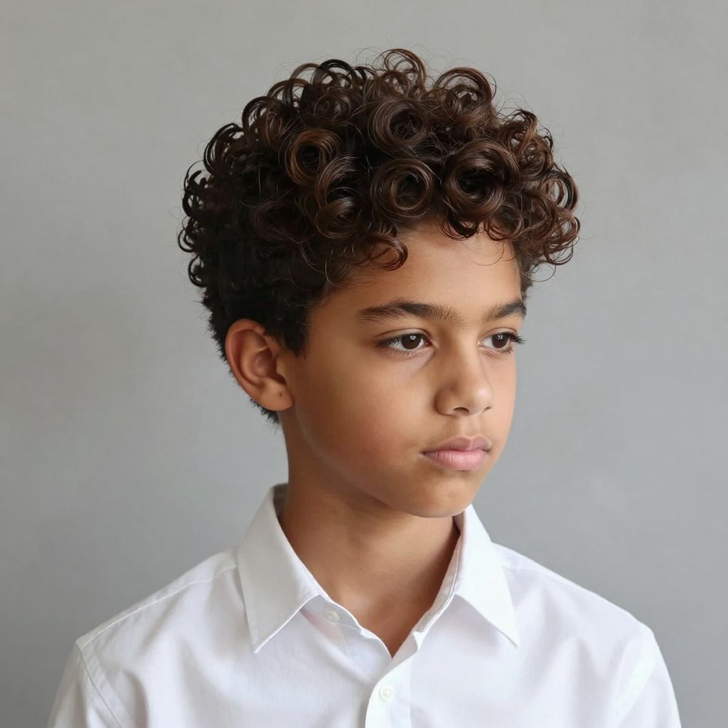 The Tousled Curly Pompadour