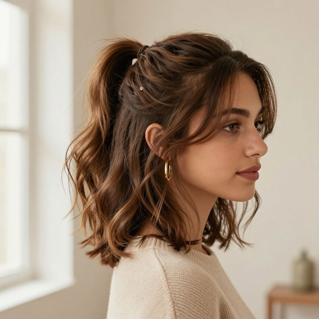 Half Up Mini Ponytail