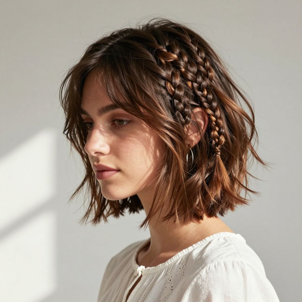 Mini Braids with Subtle Volume