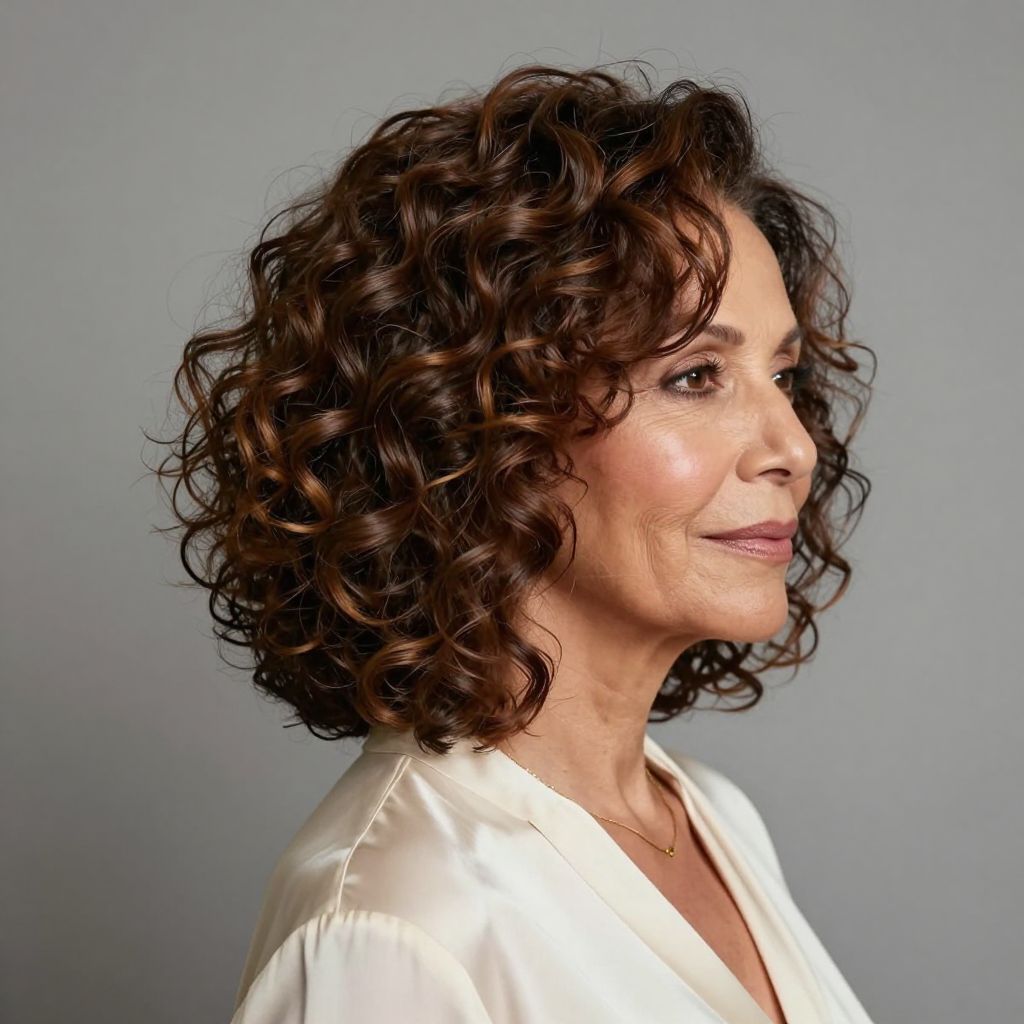 The Side-Parted Curly Bob with Volume
