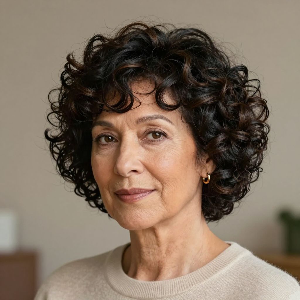 Short Permed Curls with Defined Roots