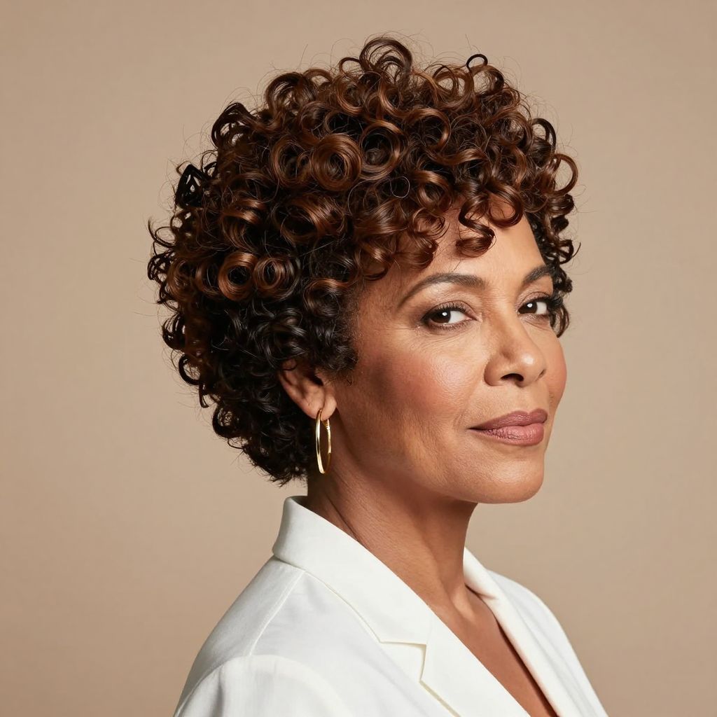 Pixie Cut with Textured Natural Curls