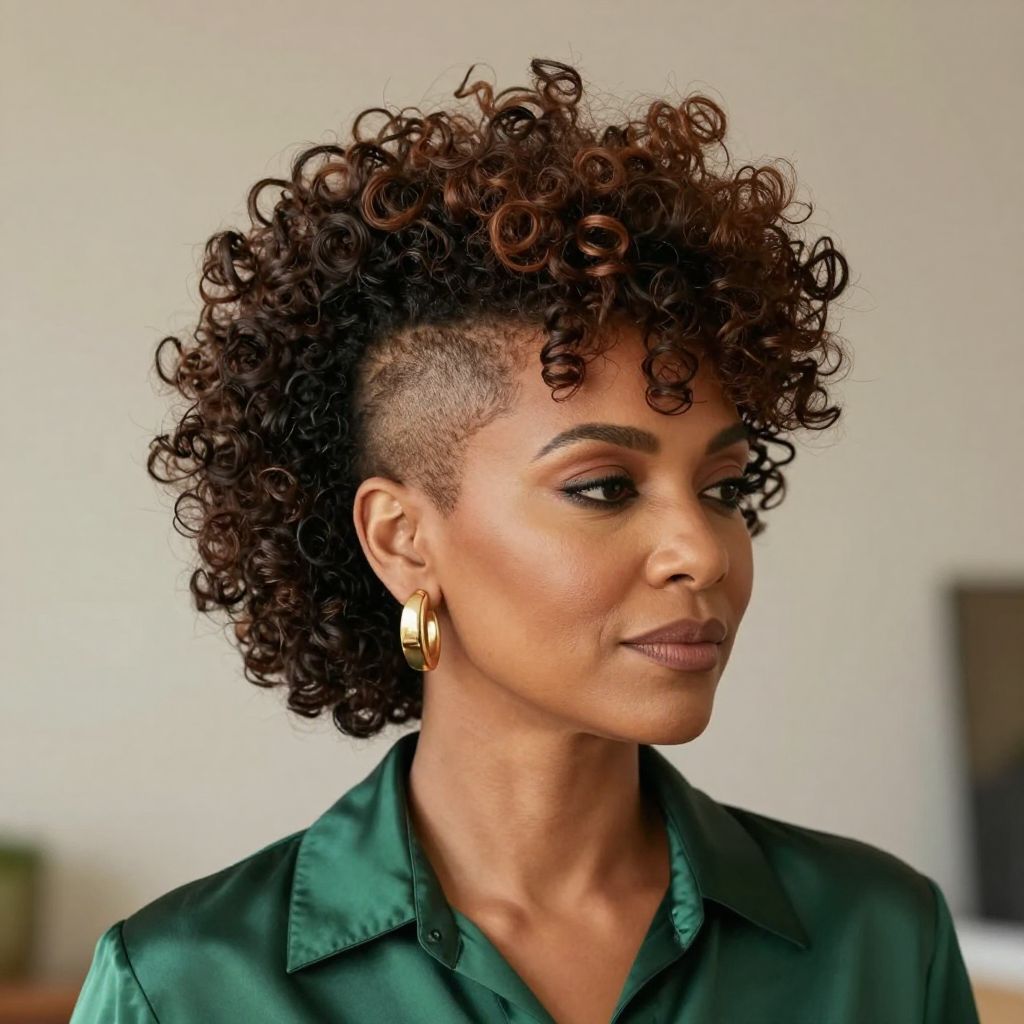 Curly Mohawk with Soft Sides