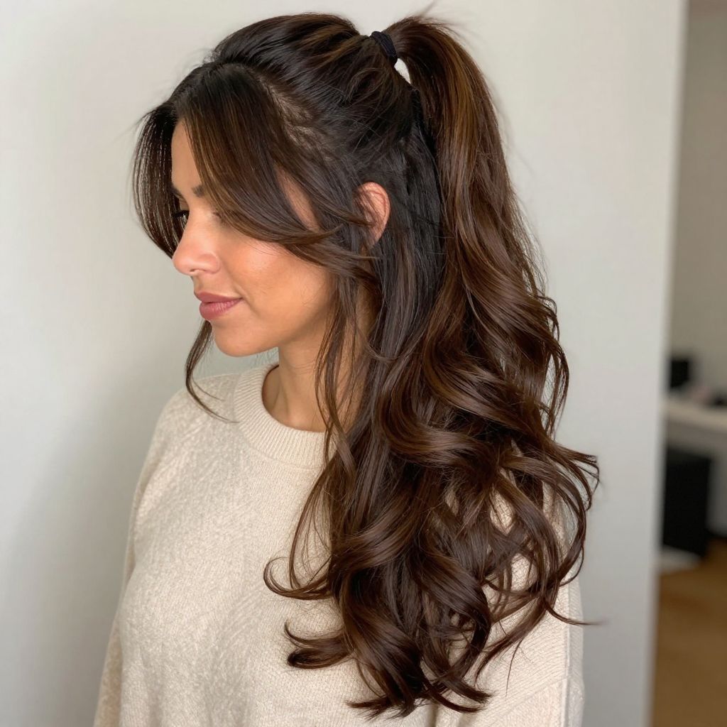 Deep Wave Ponytail with Volume