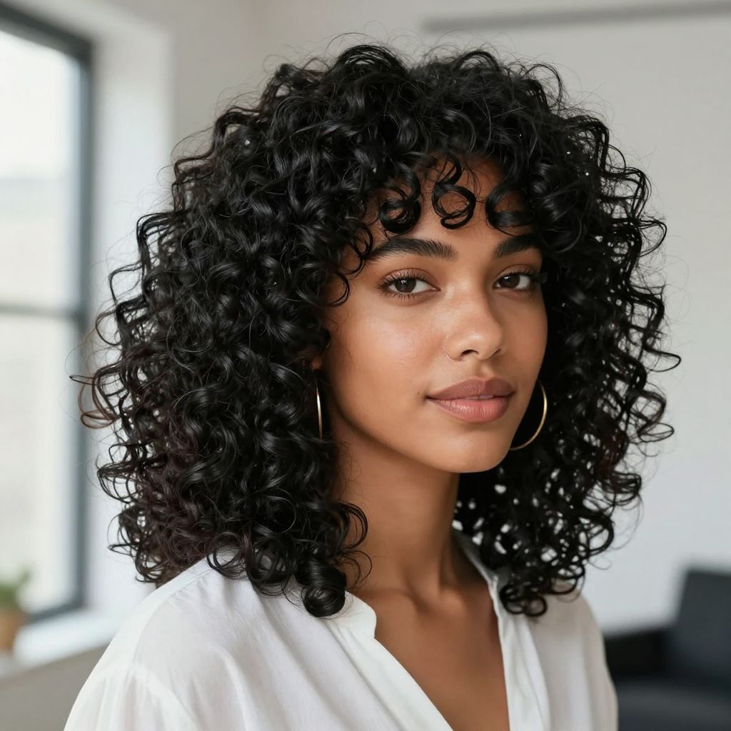 Voluminous Curly Shag