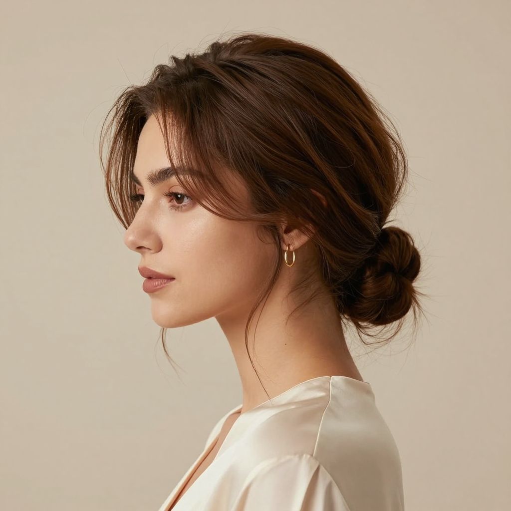 Classic Low Bun with Face-Framing Wisps