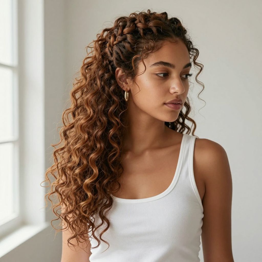 Braided Ponytail with Natural Texture