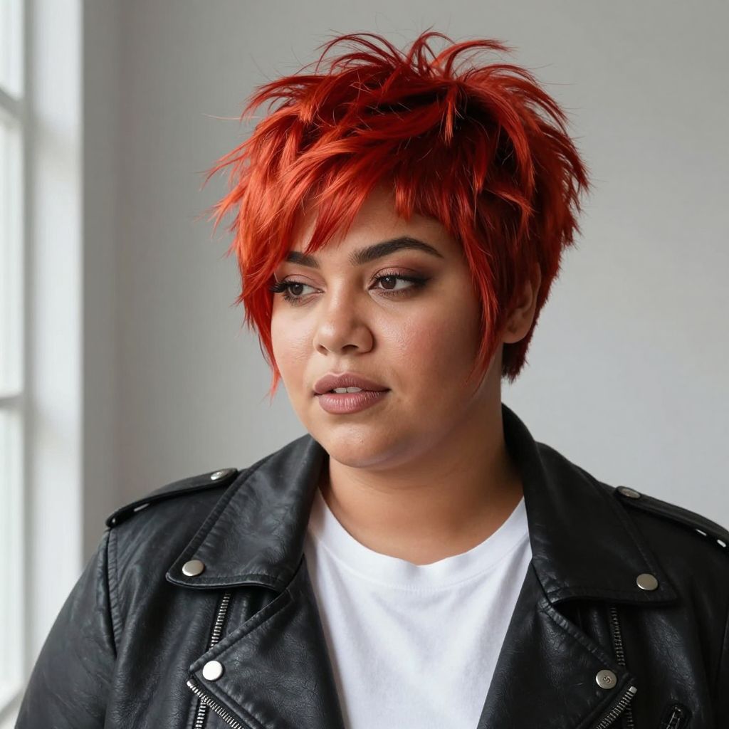 Bold Colored Pixie with Textured Top