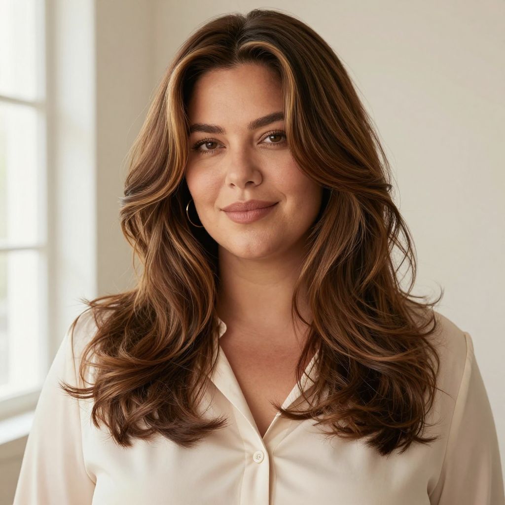 Long Layers with Face-Framing Highlights