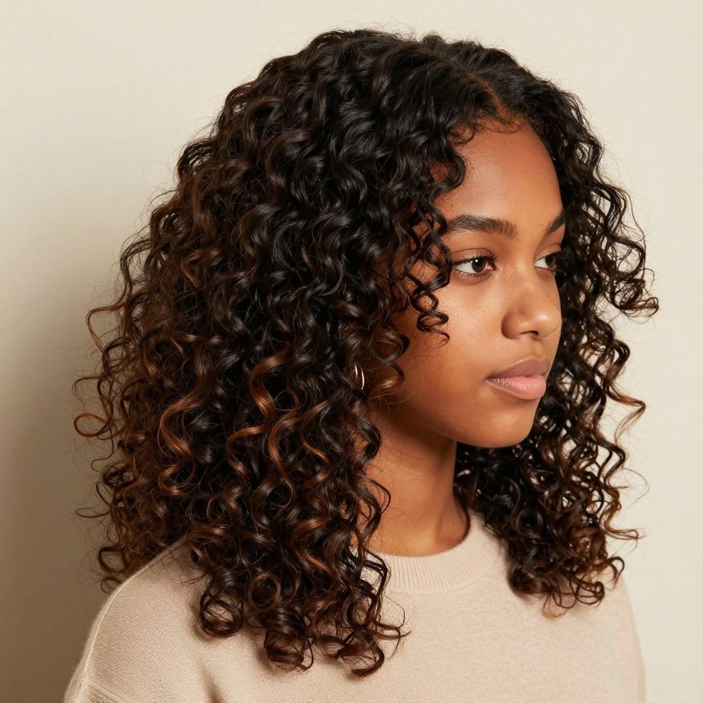 Side Parted Curls with Volume