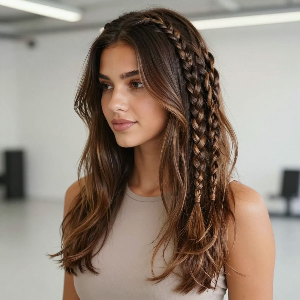 Classic French Braids with a Modern Finish