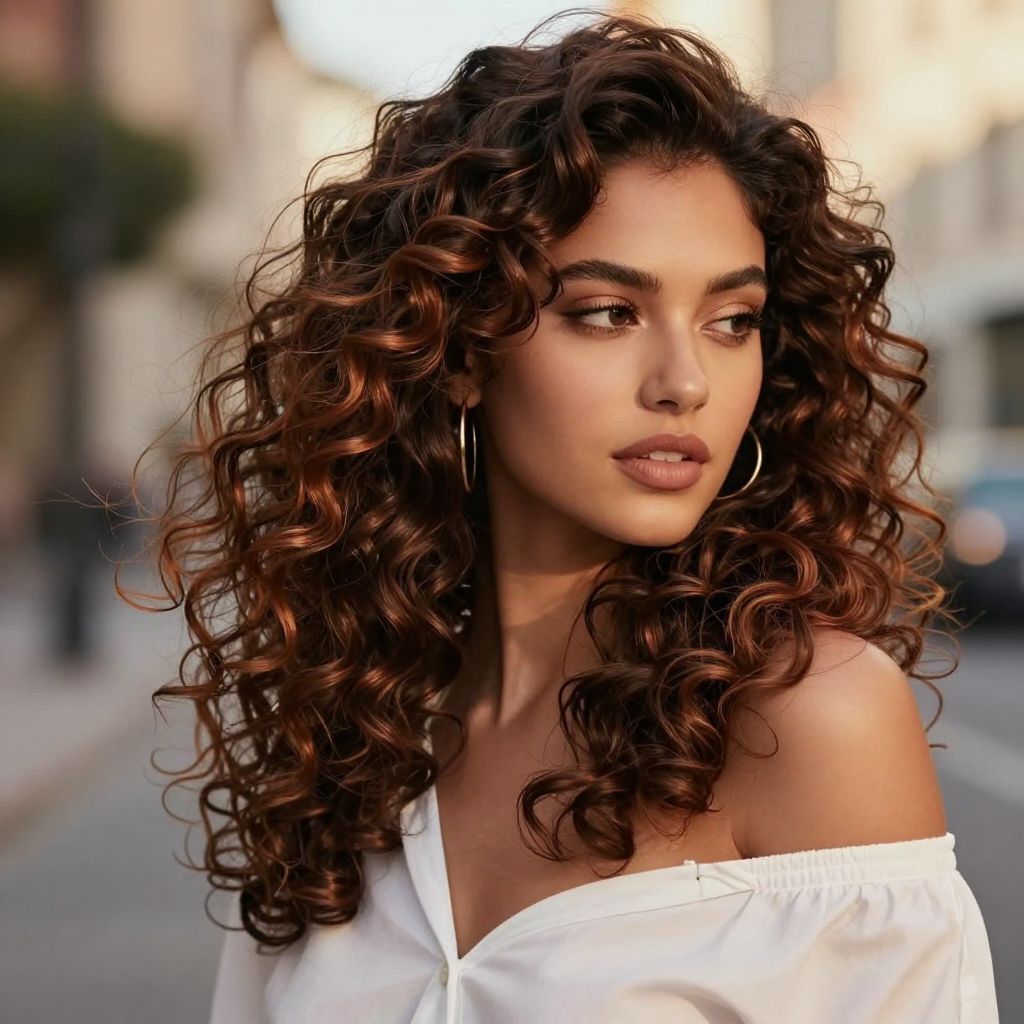 The Side Swept Curls