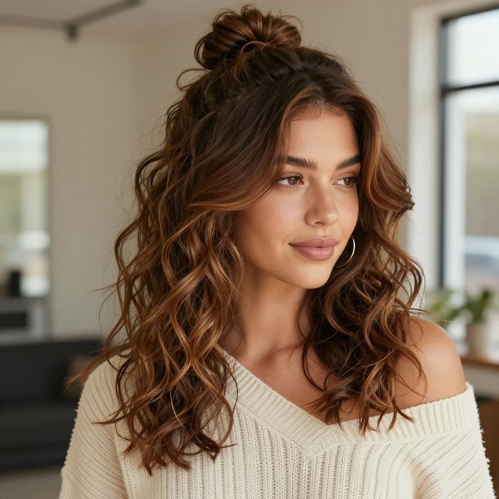 The Half Up Bun