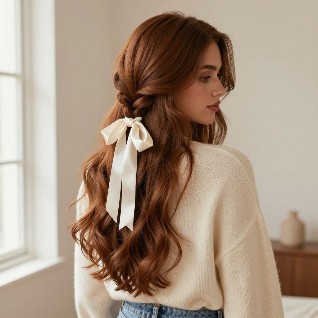 Ribbon Twisted Half Up