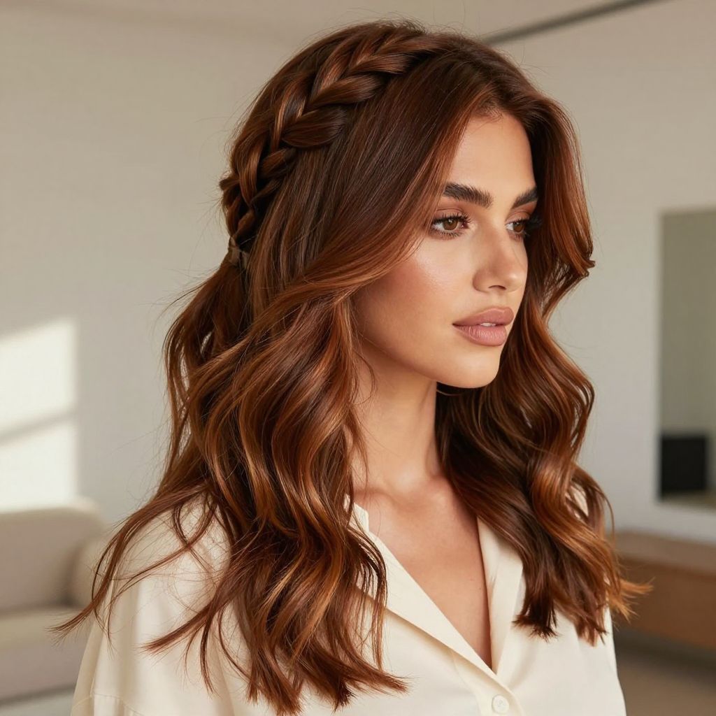 Fishtail Braid Half Up