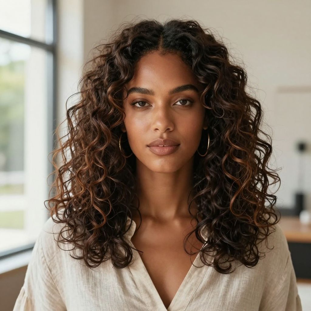 Shoulder-Length Layered Curls